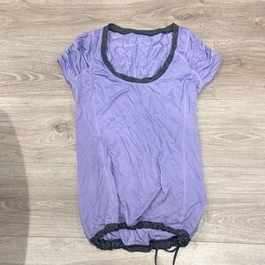 Lululemon Women's T-shirt Purple Short Sleeve Top with Black Trim 4